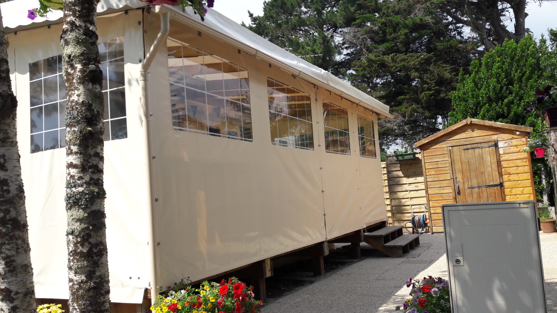 Bâche terrasse mobil-home