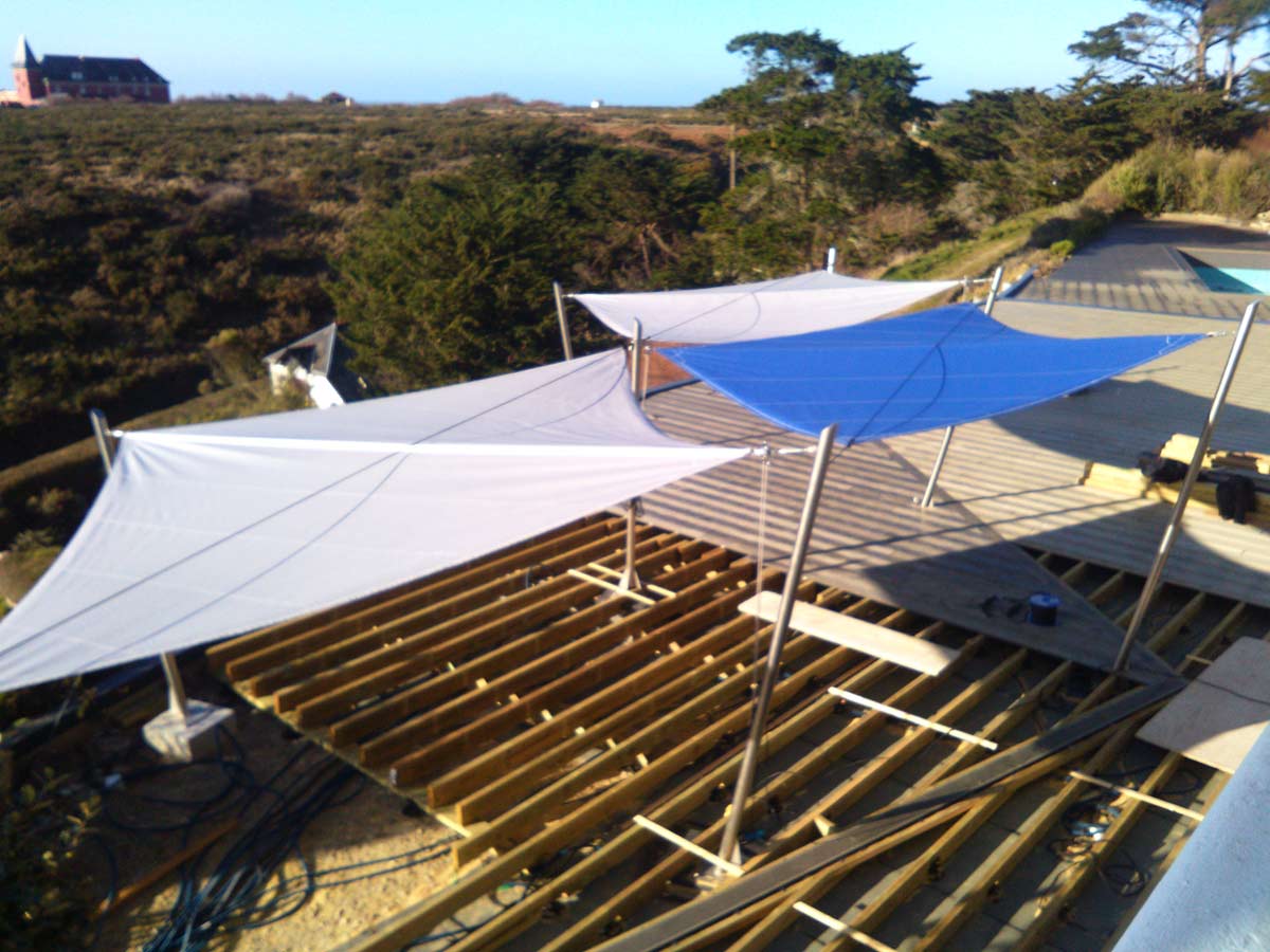 Voile d'ombrage terrasse morbihan