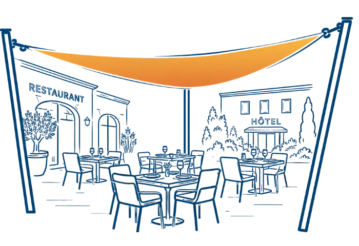 voile ombrage restaurant et café